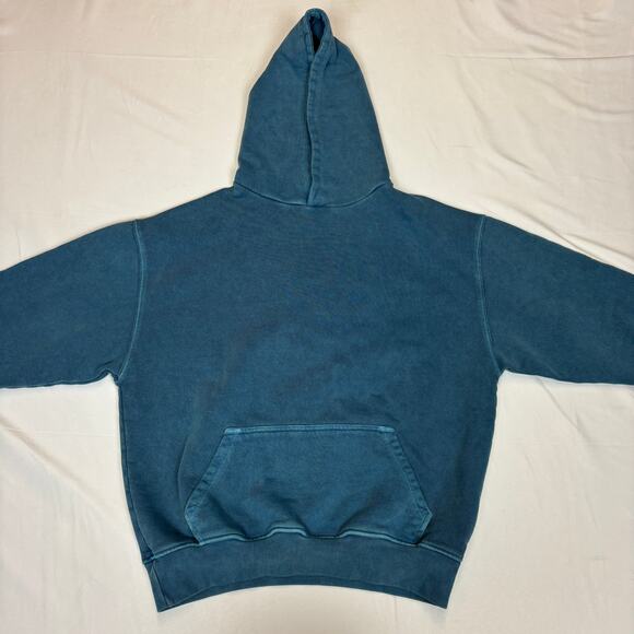 Velour Garments Blue Hoodie Men's XS Organic Cotton Minimalist - Picture 2 of 8